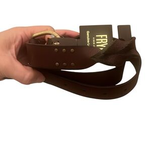 NEW NWT Frye Brown Leather Belt size L